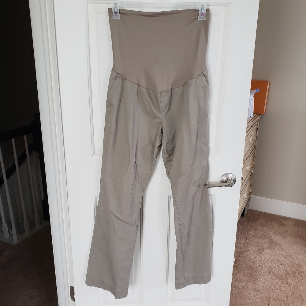 Khaki maternity pants
